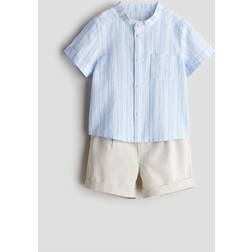 H&M Baby 2-Piece Shirt And Shorts Set - Blue