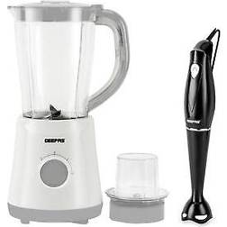 Geepas 500W 2-in-1 Electric Jug Blender and 180W Black Hand Blender Combo Set