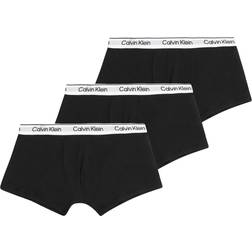 Calvin Klein 3 Pack Boys Trunks - Icon Cotton Stretch - Black