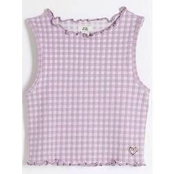 River Island Gingham Tank Top - Purple