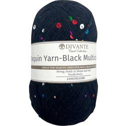 Divante Sequin Yarn Black Multicoloured