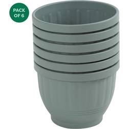 Wham Milieu Green Round Planter 25cm 6 Pack