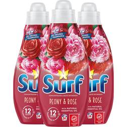 Surf Peony and Rose Laundry Detergent 24 Washes 650ml 3 Pack