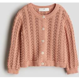 H&M Pointelle Knit Cardigan - Orange