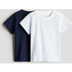 H&M Cotton T-shirts 2-pack - Blue