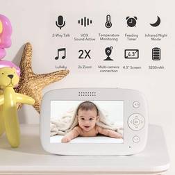 Tomtop Jms Wireless Baby Monitor 4.3 Inch Two-Way Talk