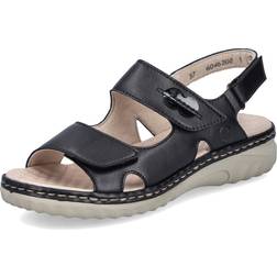 Rieker Grenada Womens Sandals - Black/Patent