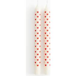 H&M 2-Pack Mönstrat Ljus - Vit Stearinljus