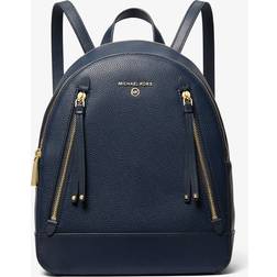 Michael Kors Brooklyn Medium Pebbled Leather Backpack - Blue