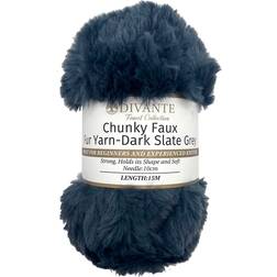 Divante Divante Faux Fur Yarn Dark Slate Grey