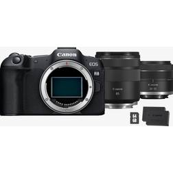 Canon Fotocamera Mirrorless EOS R8 Nero Obiettivo RF 85mm Macro IS STM Obiettivo RF 24-50mm IS STM