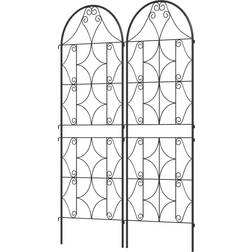 OutSunny Spaljé Metall Set 50 x 150 cm Svart