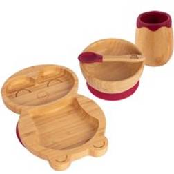 Tiny Dining 4pcs Pickles The Penguin Bamboo Suction Toddler Child And Baby Feeding Set