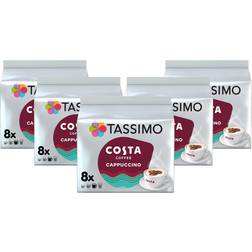 Tassimo Costa Cappuccino Coffee Pods x 8 Pack of 5