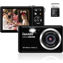 iShare Small Digital Camera for Photography 30MP