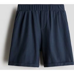 H&M Dreng Shorts I Jersey Med Løs Pasform - Marineblå