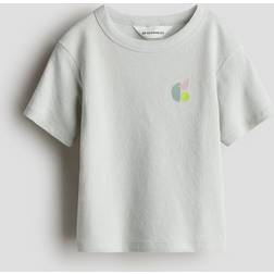 H&M T-shirt I Bomullsfrotté - Ljus Dimgrön