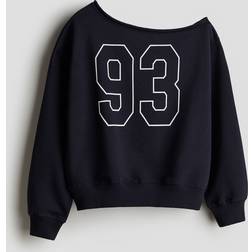 H&M Oversized One-Shoulder Sweatshirt - Blue