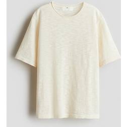 H&M Finstickad T-shirt Med Lös Passform - Beige