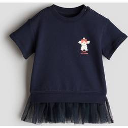 H&M Tulle-Skirt Sweatshirt Dress - Blue