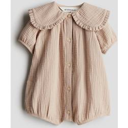 H&M Baby Cotton Muslin Romper Suit - Pink