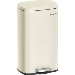 Songmics Kitchen Pedal Rubbish Bin Sand Beige