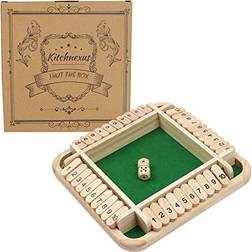 Kitchnexus Classic Shut The Box Four Sided Flop Game with Dice
