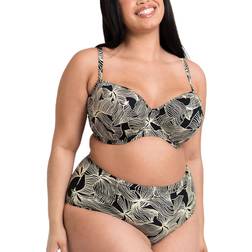 Curvy Kate Ripple Reef Padded Balcony Bikini Top - Black
