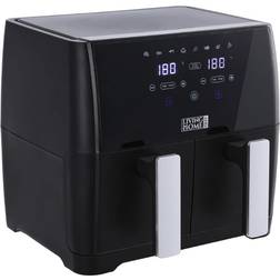 Living and Home 8L Black Dual Basket Air Fryer