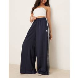 adidas Adicolor Satin Wide Leg Track Joggers - Navy