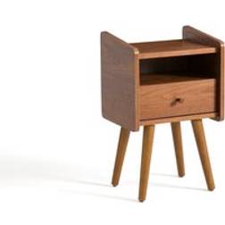 LA REDOUTE INTERIEURS Ronda Vintage Style Walnut ONE SIZE Bedside Table