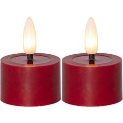 Star Trading Flamme Flow LED Värmeljus 2-pack 4cm Röd LED-ljus 2st