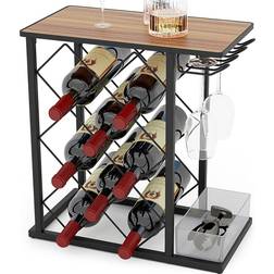 Costway 8 Bottle Countertop with Storage 44 x 36 x 13 cm Wine Rack