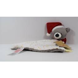 Mothercare My First Christmas Grey Bear Soft Toy Blanket