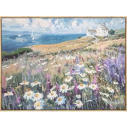Coastal Coastal Retreat Floral Canvas Multicolour Framed Art