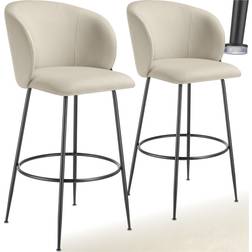 tectake Luana Set of 2 Bar Stool 2pcs