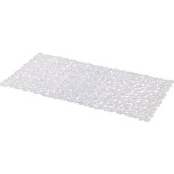 GoodHome Koros Transparent Pebbles Rectangular Bath Shower Mat 70cm W x 33cm