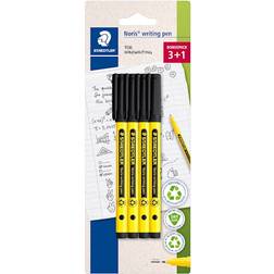 Staedtler Fineliner Noris Writing Sort 4/BK