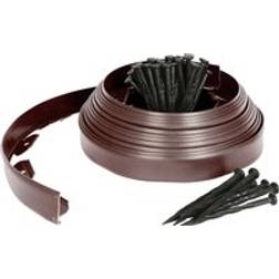 Harbour Housewares Flexible Plastic Lawn & Path Edging - Brown