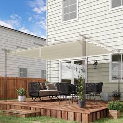 OutSunny 4 x 3m Cream Pergola Replacement Canopy