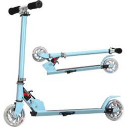 Cwy Kick Scooter Höjdjusterbar Barnskoter Hopfällbar Med 2 Hjul Blå