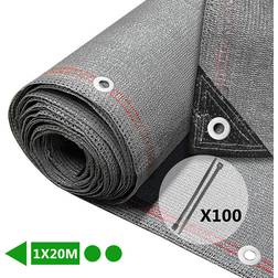 Vounot Brise Vue Occultant HDPE 150g m² 1x20m Gris
