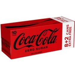 Coca-Cola Zero Sugar 10 x 330ml 8 x 330ml + 2 x 330ml Extra Free 33cl