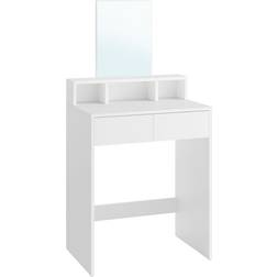 Vasagle Avec Grand Miroir Avec 2 Tiroirs Et 3 Compartiments Coiffeuse