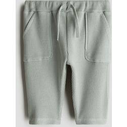 H&M Baby Waffled Cotton Joggers - Green