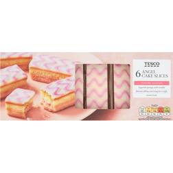 Tesco Angel Cake Slices Vanilla 6 Pack 160G