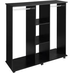 Homcom Guardaroba 5 Ripiani con Ruote e Barre 120 x 40 x 128 cm Armadio