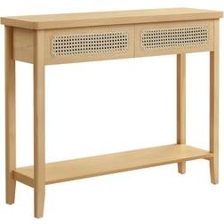 Vasagle Konsolbord För Hall Boho Stil Ekbeige Avlastningsbord