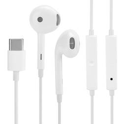 Andoer Type C Wired Half In Ear HD Headphone White for OPPO Reno R17Pro Find X
