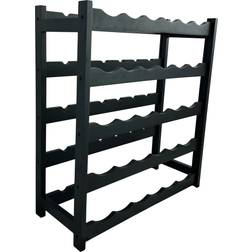 Vinikea Cava 30 Bottles Black Painted Pine Wine Rack